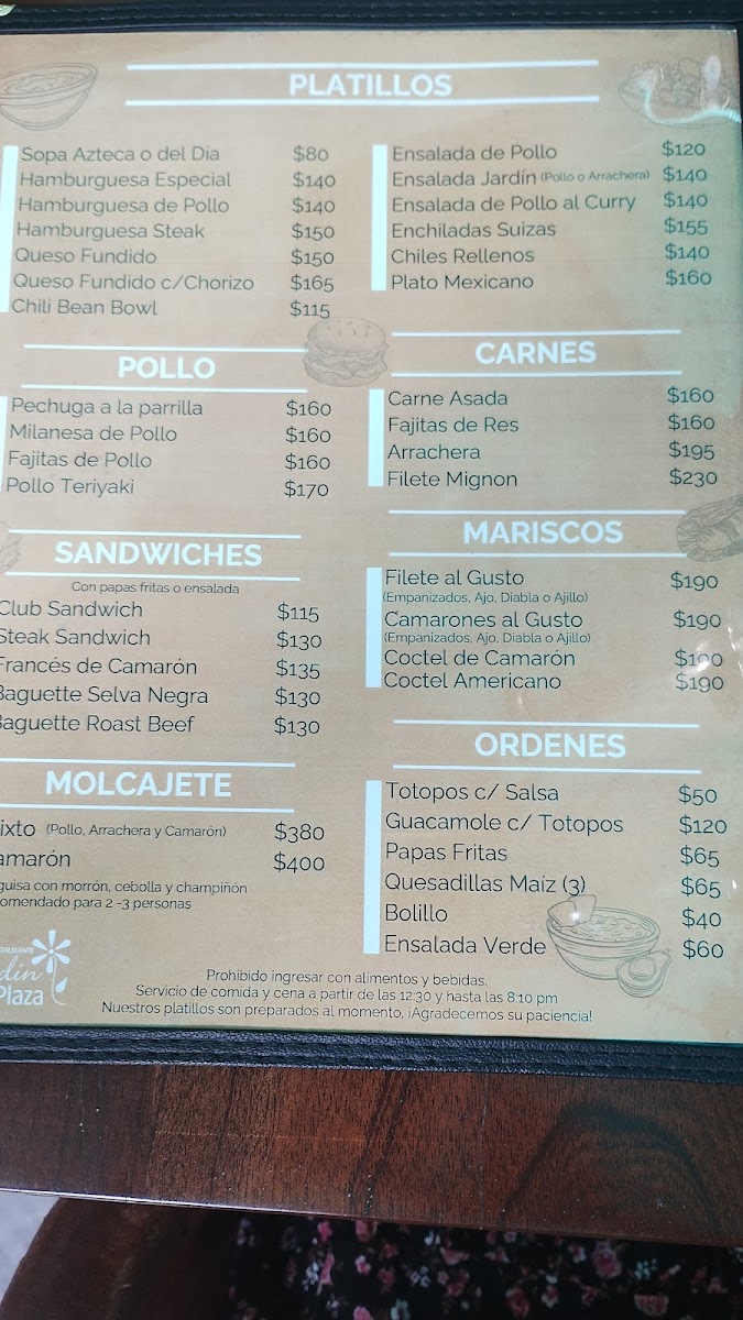 Jardin Plaza Restaurant Menu - Image 5